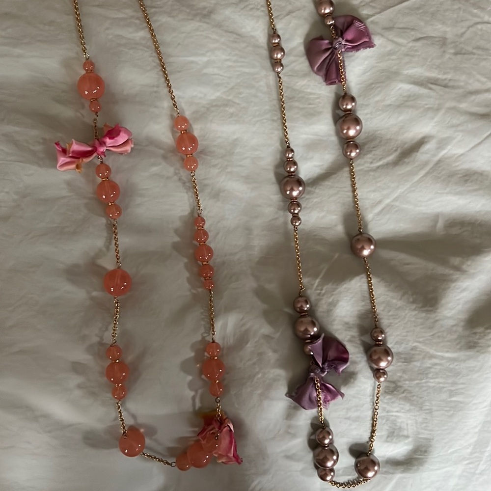 J.Crew Beaded Long Chain Necklaces